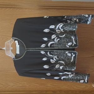 Sequined/beaded dress jacket
